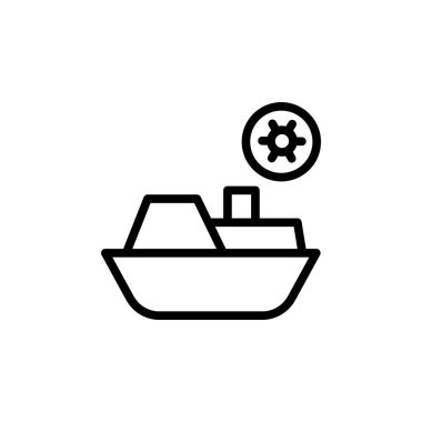 Cruise, coronavirus icon. Simple line, outline vector elements of viral pandemic icons for ui and ux, website or mobile application on white background