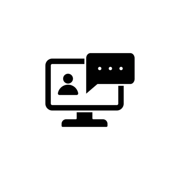 Computer User Chat Icon Simple Connection Sign Icons Website Mobile — Vector de stock