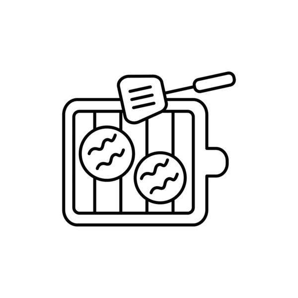 Barbecue Spatula Icon Simple Line Outline Vector Cooking Icons Website — Vector de stock