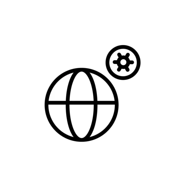 World Global Coronavirus Icon Simple Line Outline Vector Elements Viral — Stock Vector