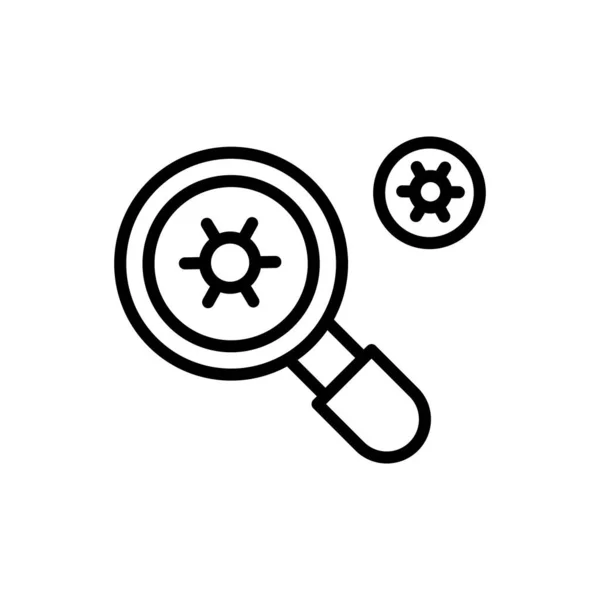 Virus Scan Search Coronavirus Icon Simple Line Outline Vector Elements — Vetor de Stock