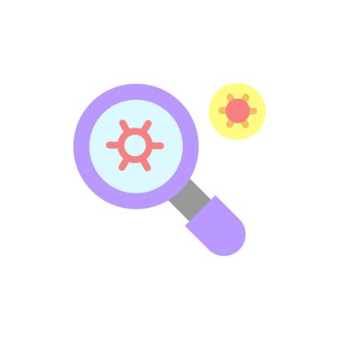 Virus scan, search, coronavirus icon. Simple color vector elements of viral pandemic icons for ui and ux, website or mobile application on white background