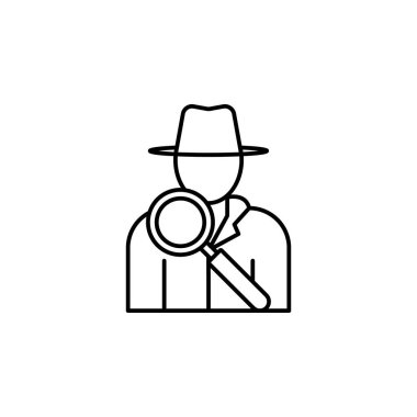 detective icon. Element of crime and punishment icon for mobile concept and web apps. Thin line detective icon can be used for web and mobile on white background