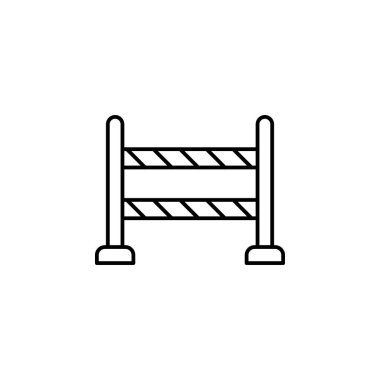 road fence icon. Element of crime and punishment icon for mobile concept and web apps. Thin line road fence icon can be used for web and mobile on white background