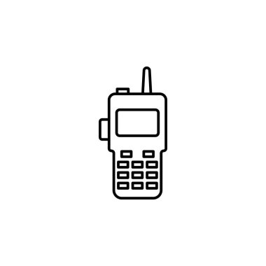 police walkie-talkie icon. Element of crime and punishment icon for mobile concept and web apps. Thin line police walkie-talkie icon can be used for web and mobile on white background
