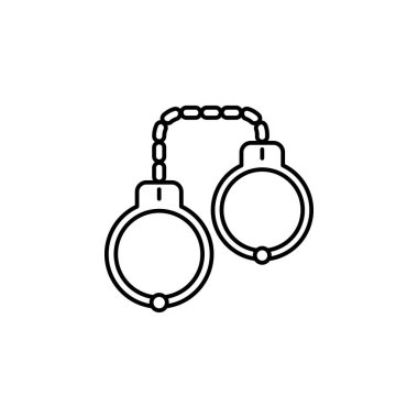 handcuffs icon. Element of crime and punishment icon for mobile concept and web apps. Thin line handcuffs icon can be used for web and mobile on white background