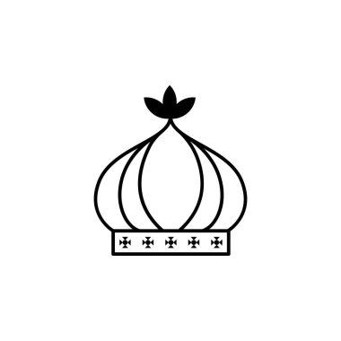 crown priest icon. Element of royalty for mobile concept and web apps icon. Thin line icon for website design and development, app development. Premium icon on white background