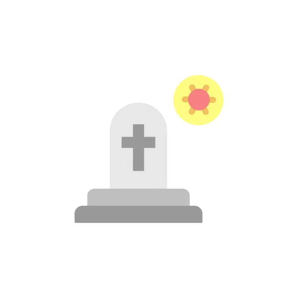 Grave Death Coronavirus Icon Simple Color Vector Elements Viral Pandemic — Image vectorielle