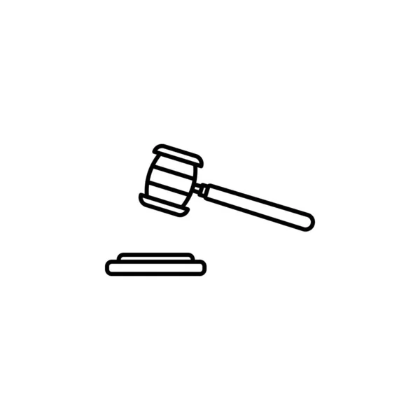 Court Hammer Icon Element Crime Punishment Icon Mobile Concept Web — ストックベクタ