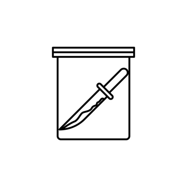 Evidence Knife Icon Element Crime Punishment Icon Mobile Concept Web — 图库矢量图片