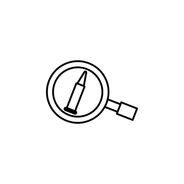 Bullet Evidence Icon Element Crime Punishment Icon Mobile Concept Web — Vector de stock