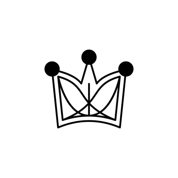 Woman Crown Icon Element Royalty Mobile Concept Web Apps Icon — ストックベクタ