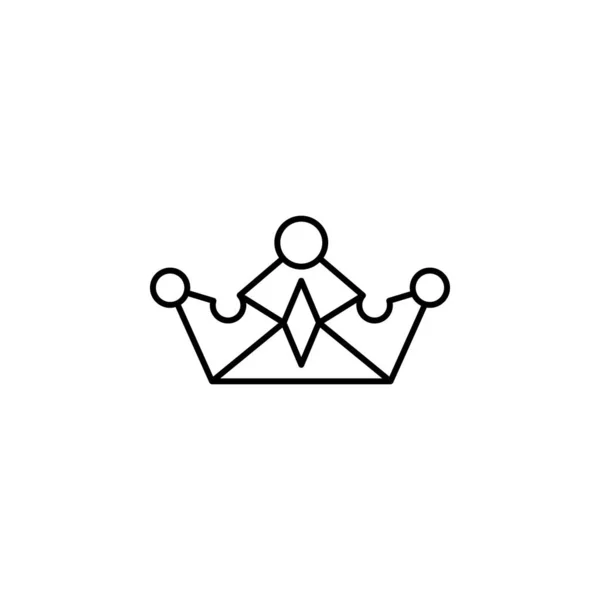Икона Короля Короны Элемент Авторского Вознаграждения Мобильную Концепцию Значок Веб — стоковый вектор