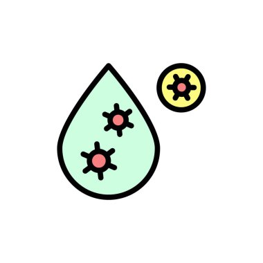 Water drop, coronavirus icon. Simple color with outline vector elements of viral pandemic icons for ui and ux, website or mobile application on white background