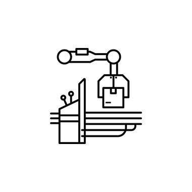 factory, machine, production icon. Element of production icon for mobile concept and web apps. Thin line factory, machine, production icon can be used for web and mobile on white background