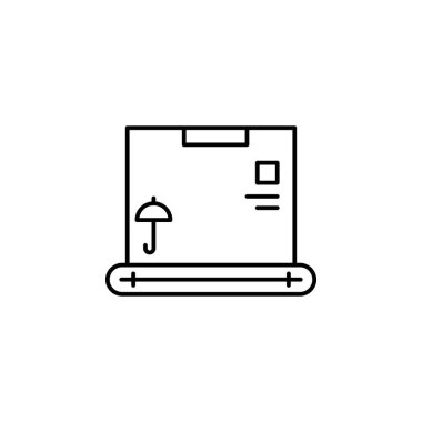 factory, box, conveyor icon. Element of production icon for mobile concept and web apps. Thin line factory, box, conveyor icon can be used for web and mobile on white background