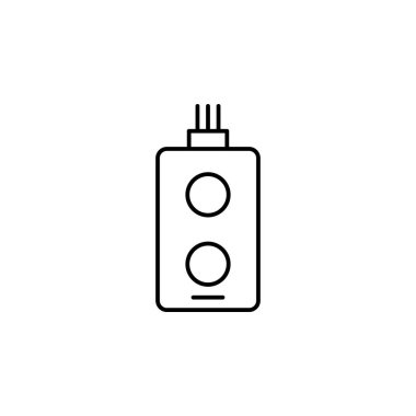 factory, remote controller, buttons icon. Element of production icon for mobile concept and web apps. Thin line factory, remote controller, buttons icon can be used for web on white background