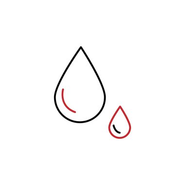 blood drop 2 colored line icon. Simple colored element illustration. Nematology icon design from medicine set on white background
