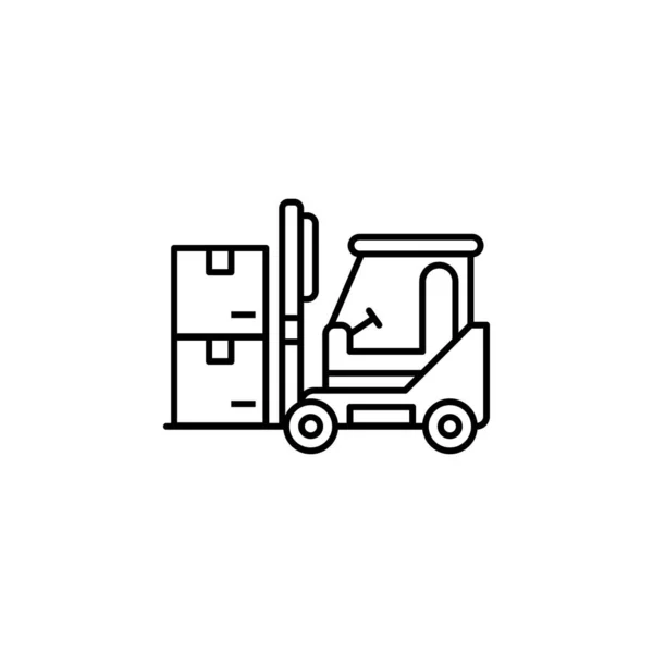 factory, forklift, production icon. Element of production icon for mobile concept and web apps. Thin line factory, forklift, production icon can be used for web and mobile on white background