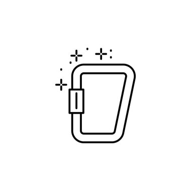 Carbine equipment icon. Simple line, outline vector of mountaineering icons for ui and ux, website or mobile application on white background