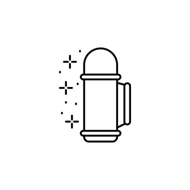 Thermos heat resistance icon. Simple line, outline vector of mountaineering icons for ui and ux, website or mobile application on white background