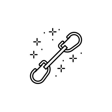 Carbine equipment icon. Simple line, outline vector of mountaineering icons for ui and ux, website or mobile application on white background