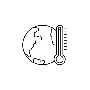 Temperature earth icon. Element of natural disaster icon on white background