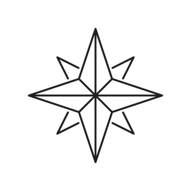 Direction arrow pin icon. Simple line, outline vector of navigation icons for ui and ux, website or mobile application on white background