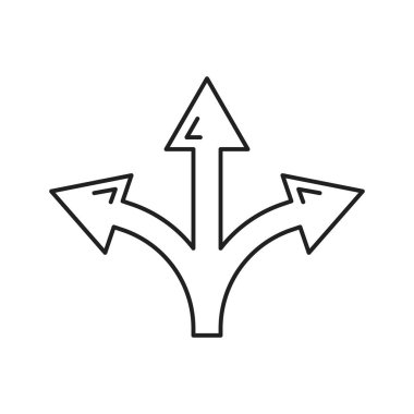 Direction pin eye icon. Simple line, outline vector of navigation icons for ui and ux, website or mobile application on white background