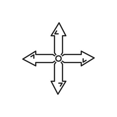 Direction pin bubble icon. Simple line, outline vector of navigation icons for ui and ux, website or mobile application on white background