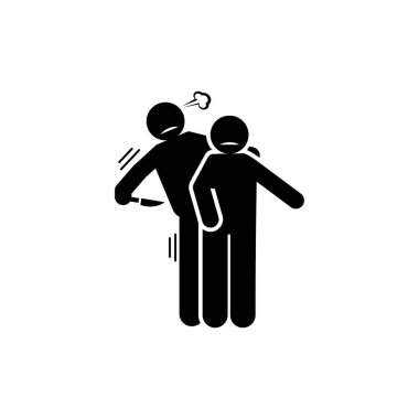 Betray, mans, knife icon. Element of negative character traits icon. Premium quality graphic design icon. Signs and symbols collection icon for websites on white background