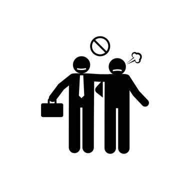 Businessman, friend, aggressive icon. Element of negative character traits icon. Premium quality graphic design icon. Signs and symbols collection icon for websites on white background