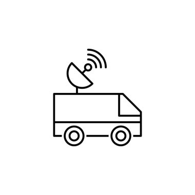 Mobile unit icon. Element of news thin line icon on white background
