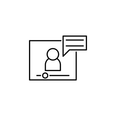 Video icon. Element of news thin line icon on white background