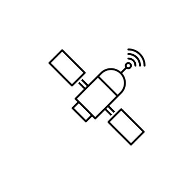 Satellite icon. Element of news thin line icon on white background