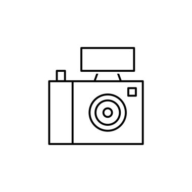 Camera icon. Element of news thin line icon on white background