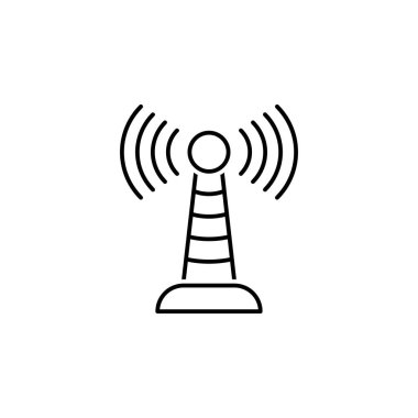 Antenna icon. Element of news thin line icon on white background
