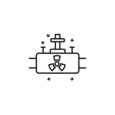 Nuclear pipe gas pipe icon. Simple line outline vector of nuclear energy icons for ui and ux website or mobile application on white background