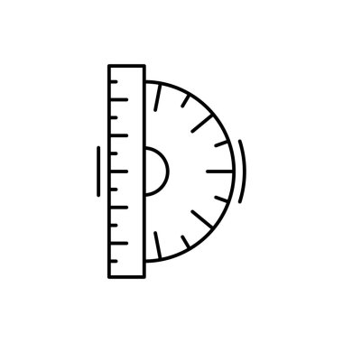 Ruler icon. Simple line, outline vector elements of office tool icons for ui and ux, website or mobile application on white background
