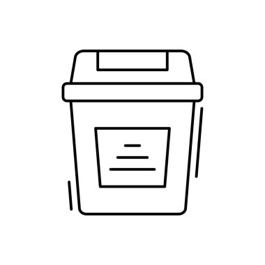 Trash icon. Simple line, outline vector elements of office tool icons for ui and ux, website or mobile application on white background