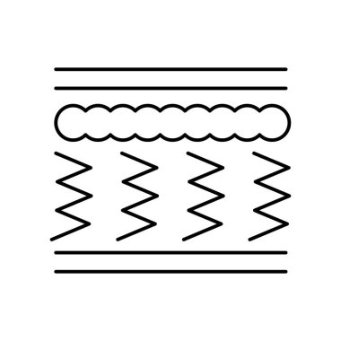 Mattress spring icon. Simple line outline vector orthopedics icons for ui and ux website or mobile application on white background