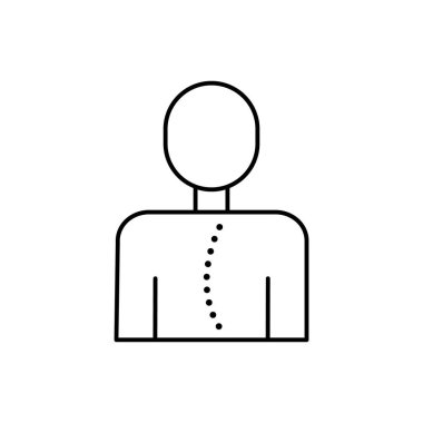 Curvature spinal icon. Simple line outline vector orthopedics icons for ui and ux website or mobile application on white background