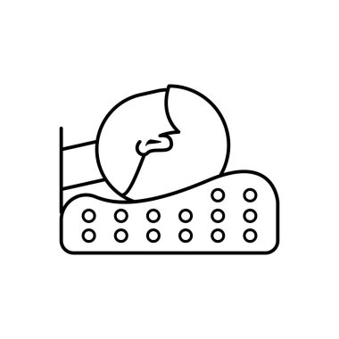 Medical pillow neck support icon. Simple line outline vector orthopedics icons for ui and ux website or mobile application on white background