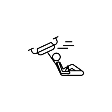 drone, drink, overweight, back home icon. Element of overweight culture. Thin icon for website design and development, app development. Premium icon on white background