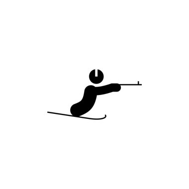 disabled sport biathlon sign icon on white background