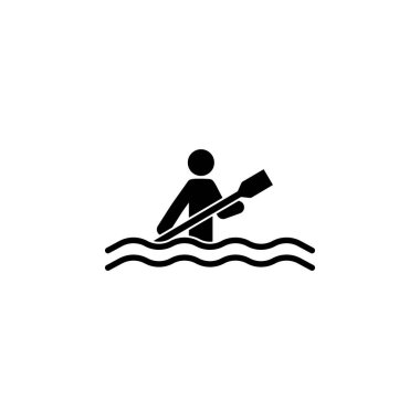 disabled sport canoe sign icon on white background
