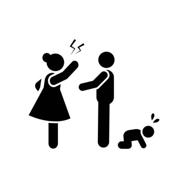 Angry, family, negative, quarrel icon. Element of parent icon. Premium quality graphic design icon. Signs and symbols collection icon for websites, web design on white background