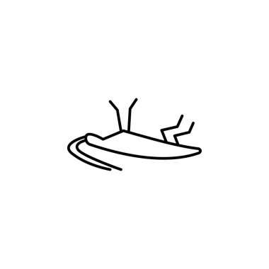 cockroach icon. Element of pest icon for mobile concept and web apps. Thin line cockroach icon can be used for web and mobile on white background