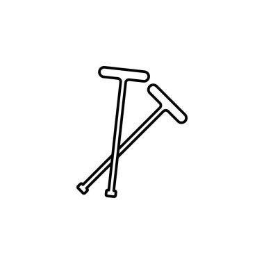 Walker icon. Element of medicine physiotherapy of legs icon for mobile concept and web apps. Thin line Walker icon can be used for web and mobile on white background