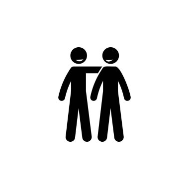 positive, friends pictogram icon. Element of positive character icon for mobile concept and web apps. Pictogram of  positive, friends icon can be used for web and mobile on white background